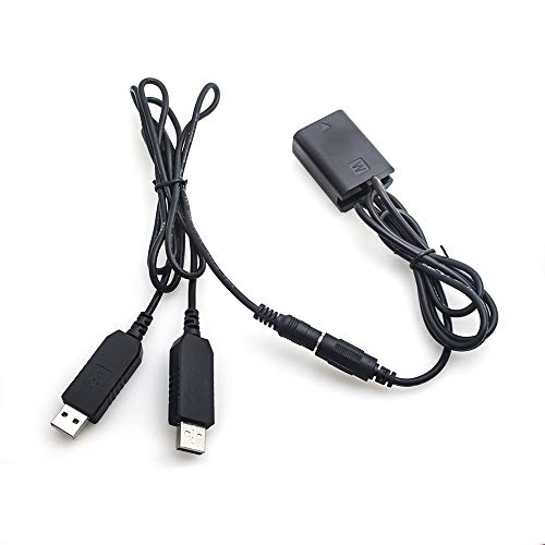 DC Power Kabel Adapter für Dual USB Connector Power Bank zu dekodierten Dummy Akku NP-FW50 für Sony A7 A7R A7S II A5100 A6000 A6300 A6500