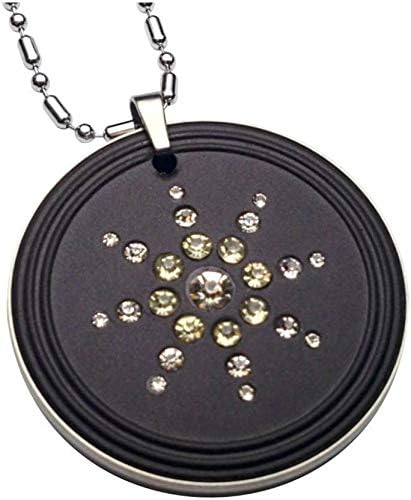 Magnaz Quantum Scalar Energy Pendant with CZ Stone Unisex Black Pendant Lava