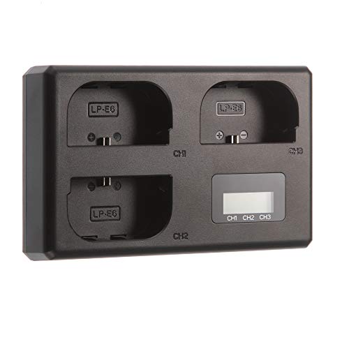 LP-E6 Dreifache Akkuladung Reise Ladegerät mit LCD Display für Canon EOS 5DS 5D Mark II Mark III 6D 7D 60D 60Da 70D 80D 5DS Digitale Kamera Cover