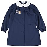 Lavabile in lavatrice siggi Grembiule Scuola Elementare 33GR3770, Bambina e Ragazza Con chiusura Bottoni o Zip. Blu o Bianco Ricamo Orsetto (11 ANNI, BLU)