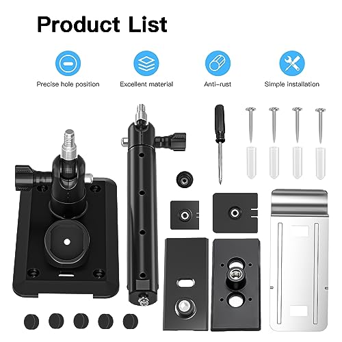 HOLACA 2-in-1 Wall Mount Compatible with R-ing Stick Up Cam/Pro, Spotlight Cam Plus/Pro, Eufy, Arlo, Blink Security Camera - Image 2