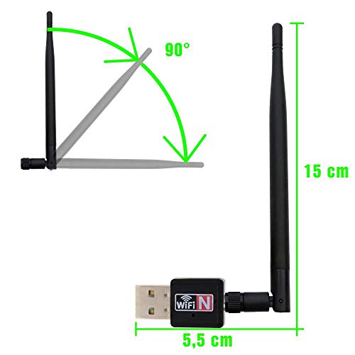 Mini Adaptador Wifi Wireless Usb 900 Mbps para Internet Computador Notebook com Antena Externa