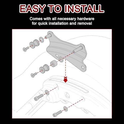 Image of 4-Point Detachable Docking Hardware Kit for Harley Touring 2014-2025 CVO Road Glide Road King Street Glide Street Glide,for Sissy Bar, Solo /2-Up Luggage /Tour-Pack Rack,Chrome
