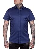cipo baxx hemd Regular-Fit Cipo & Baxx Herren Hemd CH167 Navy - Regular Fit - Kurzarm XXL