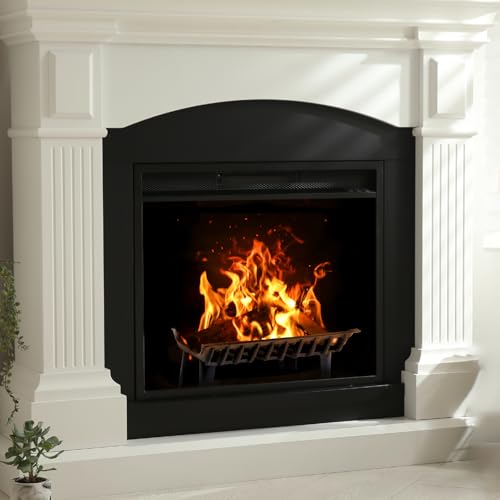 DOEWORKS 18 inch Fireplace Grate Cast Iron Fire Place Grates Heavy Duty Wood Stove Chimney Burning Rack Holder