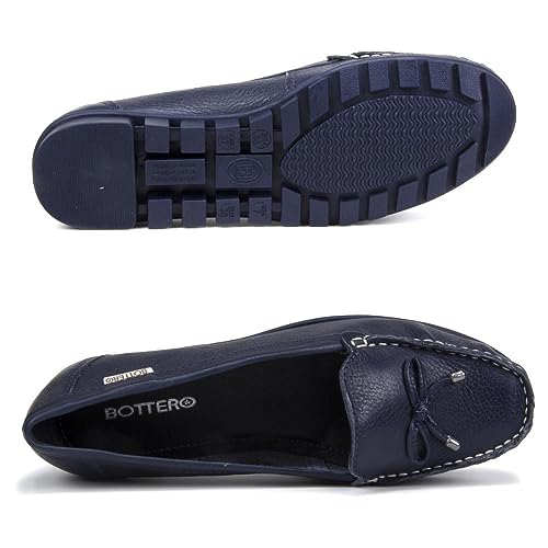 Mocassim Feminino Bottero em Couro Marinho - 37