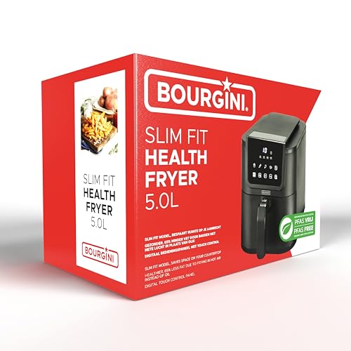 Bourgini Slimfit Airfryer XL – Heißluftfritteuse – 5 Liter – 1500 W – mit keramischer Antihaftbeschichtung – Bild 7