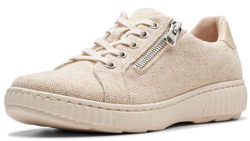 Image of Clarks Women's Caroline Echo Canvas Side Zip Fashion Sneaker