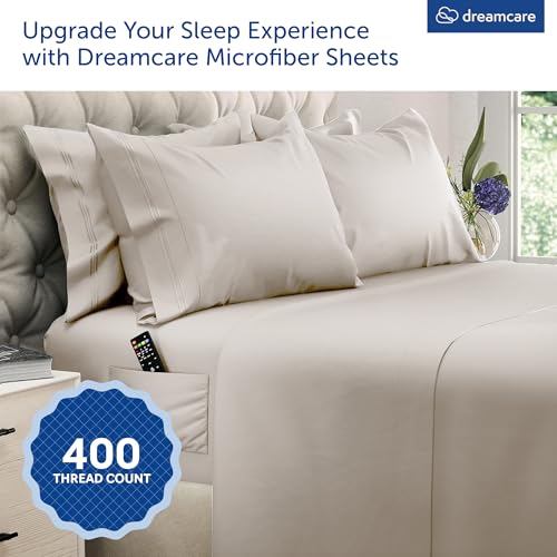 Image of DREAMCARE California King Sheet Sets - 6 pcs Breathable Cooling Sheets