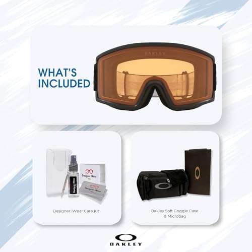 Image of Oakley Target Line MEDIUM /LARGE Ski Goggles for Men for Women | In White, Posideon & Celeste. Bonus kit: cleaning spray, cloth, screwdriver & mirror.