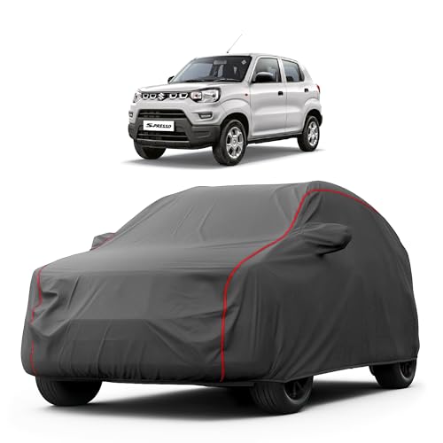 Image of Heavy-Duty Car Cover for Compatible with Maruti S Presso (2019 to 2025 All Models) Deluxe Car Protection Cover - Waterproof & UV-Resistant All-Season Exterior Protection