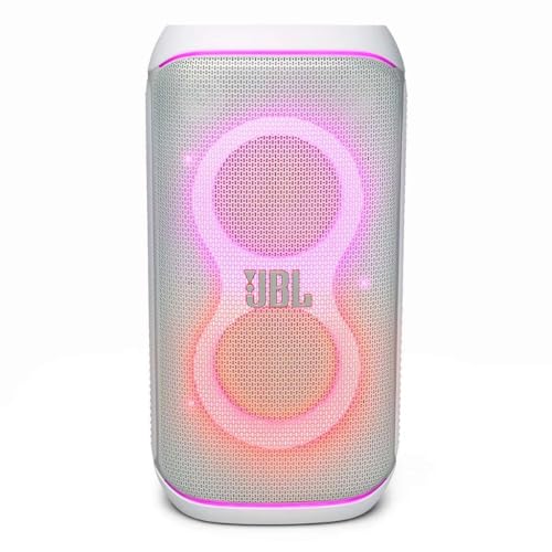 Image of JBL PartyBox Club 120 Portable Party Speaker Bundle with Wireless Microphone System (White)