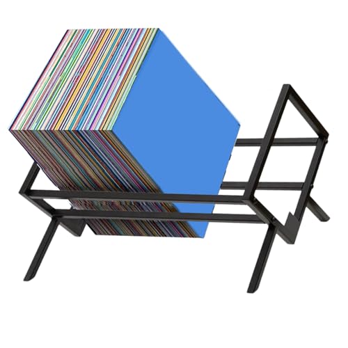 Soporte para discos de vinilo, estante de exhibición ajustable, estante de álbum de fácil configuración, organizador multifuncional, diseño moderno y elegante, almacenamiento de escritorio, soporte de