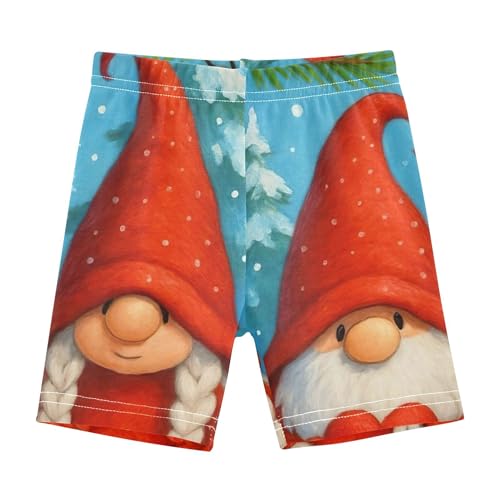Cute Christmas Red Gnomes Toddler Girl Biker Shorts 4t Shorts for Under Dresses Cotton Summer Kids