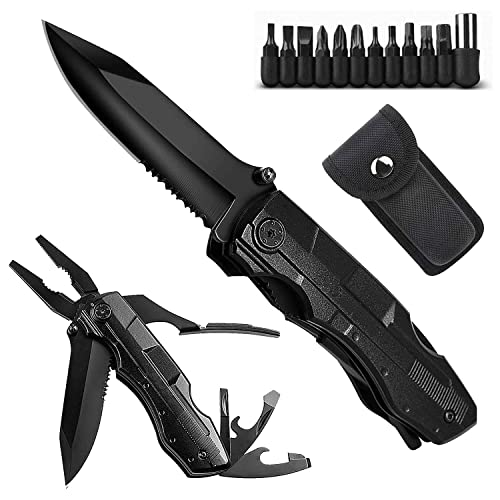 eWINNER Mens & Womens Stainless Steel Pocket Knife with Pliers/Screwdrivers & Bottle Opener