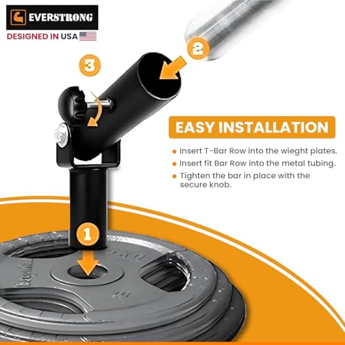 Image of TYB T-Bar Row Attachment Landmine Handle - 360 Swivel Landmine Attachment for Full-Body Workout - Deadlifts Squats Landmine Stand (T Bar Row Attachment) (Plate Not Included)