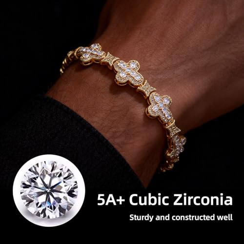 Pulsera para hombre LNEYIDABI 18K gold 8 inch miniatura 3