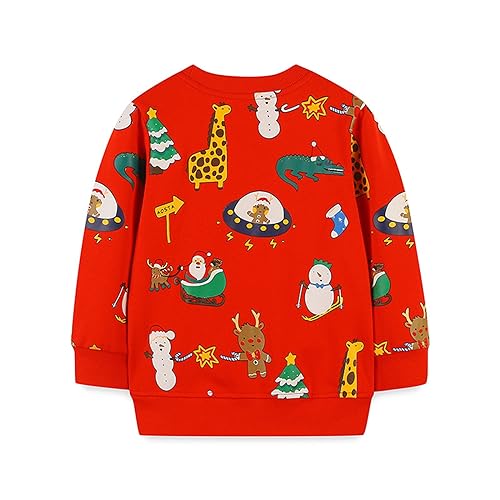 Toddler Boy's Girl's Cartoon Prints Long Sleeves Crewneck Pullover Sweatshirt 18mo Clothes2