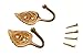 DIRECT HARDWARE Curtain Tie Hold Back Hooks Leaf Solid Brass with Screws 1 Pair