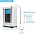 Alkaline Water Ionizer, Up to -600mv Orp, Ph 3.5-10.5 Water Purifier, Home Alkaline Water Filter with 7 Water Settings, 8000 Liters per Filter, Automatic Cleaning, Smart Voice,White-110V