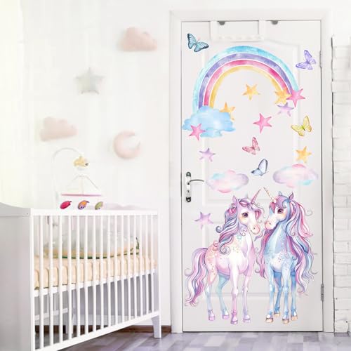 Vinilos Decorativos Mfault Unicorn Arcoíris para Pared miniatura 5