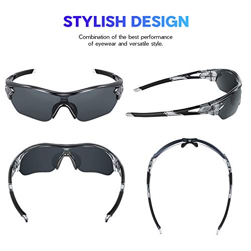 Image of BEACOOL Polarized Sports Sunglasses for Men Women Youth Baseball Cycling Running Driving Fishing Golf Motorcycle TAC Glasses