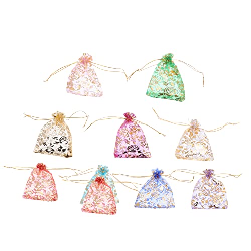 Beavorty 100Piezas Bolsa Cordón De Unidades Bolsa De Almacenamiento Elegante Para Pequeños y Tarjetas Para Bodas y Fiestas Material Duradero