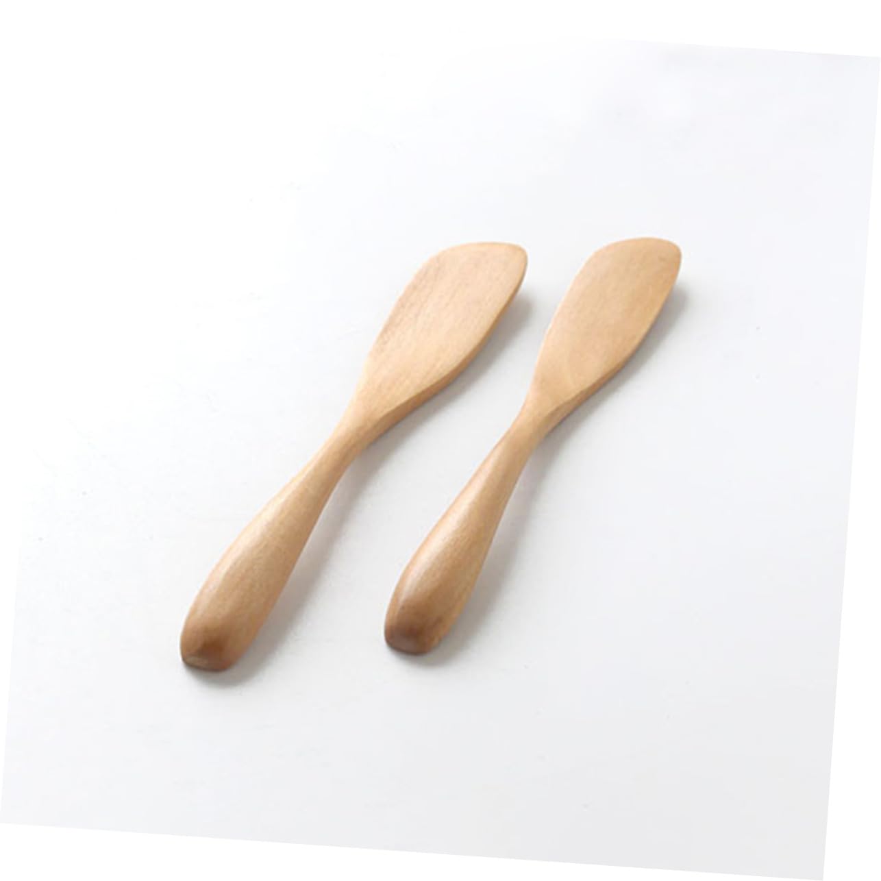 2 Cuchillos de Mantequilla de Madera para Esparcir Crema y Queso, Herramientas de Cocina para Decoración de Tartas en Catering y Tiendas de Alimentos