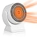 Heizlüfter Energiesparend Leise Klein, Mini Keramik Heizlüfter mit Thermostat Steckdose Heizlüfter Camping heizung Fan Heater Heizofen Elektrisch, Konvektor Heizung Heizstrahler Büro Wohnmobil (Weiß)