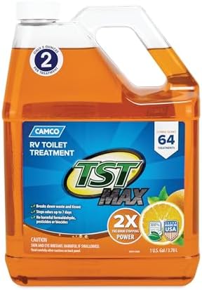 Camco TST MAX Camper/RV Toilet Treatment - Features Septic Safe F...