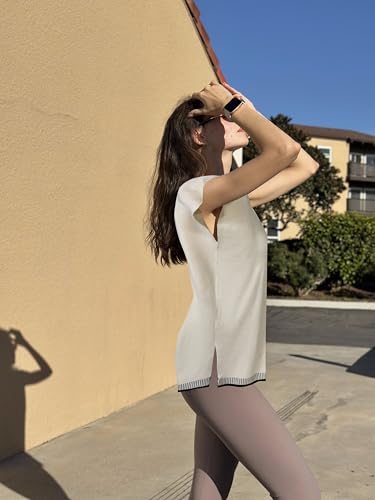 Image of Zeagoo Sweater Vest Women Crew Neck Loose Fit Knit Lightweight T Shirts Pullover Casual Summer Outfits