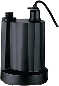 Leo Pump Smart Sensor Utility Pump Set Corrosion-Resistant, Bottom Suction Design, with 1 NPT Discharge & 3/4 Garden Hose Adapter, 1/3HP 115V/60HZ