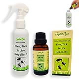 Makes 30+ Bottles of Flea, Tick & Lice Repellent Spray. Tried & Trusted Natural Essential Oil Blend. Highly Effective, Humane, Beautifully Smelling & Safe Deterrent. Dog, Cat & All Animal Bugs.