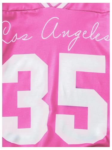 Image of WDIRARA Toddler Girl's Jersey Shirt Number Graphic Tee Short Sleeve V Neck Top