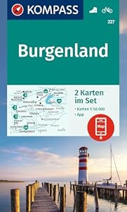 KOMPASS Wanderkarten-Set 227 Burgenland (2 Karten) 1:50.000: inklusive Karte zur offline Verwendung in der KOMPASS-App. Fahrradfahren.