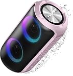 Hupoaf – Hupoaf Tragbarer Bluetooth Lautsprecher mit Licht,Bluetooth 