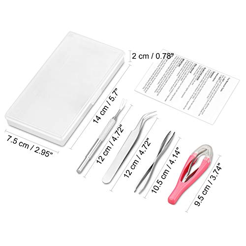 Aidbucks Premium Tick Removal Kit - Stainless Steel Tick Remover Hook Tweezers - Use For Cats Dogs Human - 4Pcs Set #TOP5