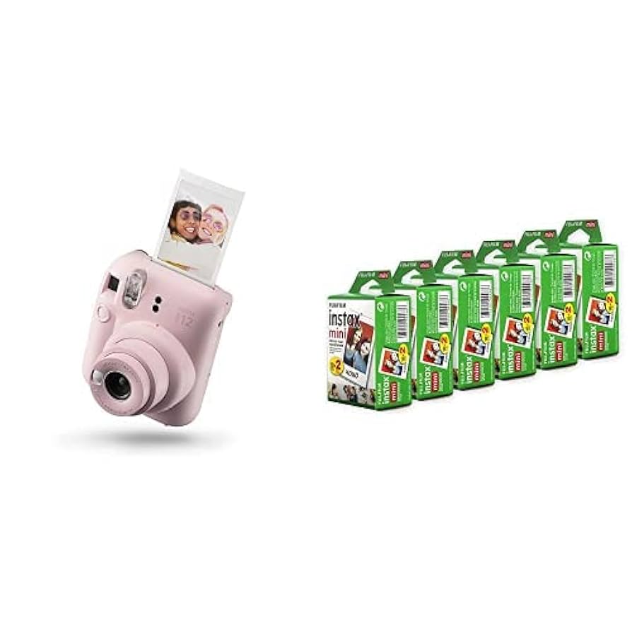 FUJIFILM instax mini 12 ピンク Fujifilm Instax Mini 12 Instant Camera with Case, Decoration