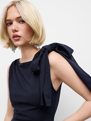 CIDER Women Summer Maxi Dresses Sleeveless Wedding Guest Dress Bowknot Boat Neck Formal Gown3