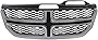 Evan-Fischer Grille Compatible with 2011-2020 Dodge Journey Textured Black Shell and Insert, with Chrome Molding