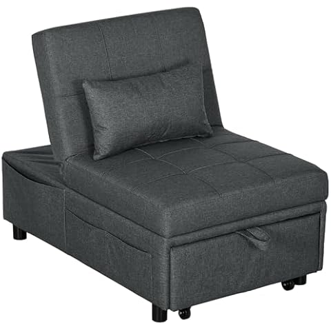 Fauteuil Convertible HOMCOM 1 Place Cover