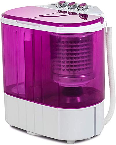 Portable Washing Machine, Kuppet 10lbs Compact Mini Washer, Wash&Spin Twin Tub Durable Design to Wash All your Laundry or Swim Suit for Apartments, Dorms, RV Camping (Purple)