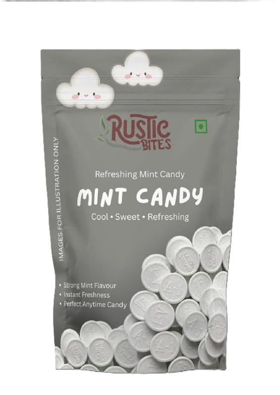 RUSTIC BITES Mint Candy Extra Strong 250gm| Sugar Boiled Peppermint Candy (Safed Mint Goli) | White Mint Candy | Vintage Style Refreshing Candy for Kids & Adults-picture-10