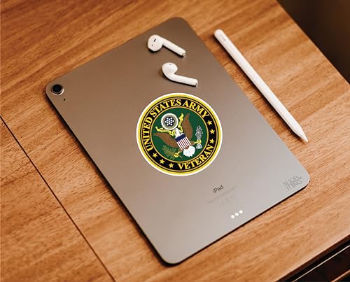 Image of SHOP A THING - United States Veteran Army Sticker - Vinyl Decal for Car, Truck, and Van - Waterproof Decal for Waterbottle - Indoor and Outdoor Use Laptop and iPad - Removable Window - SAT 033