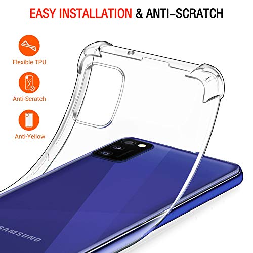 Image of Lustree Back Cover Transparent Case Compatible with Samsung Galaxy A31 | Clear + TPU Case with 4 Corner Air Cushion Protection & Camera Protection | Slim& Stylus Cover