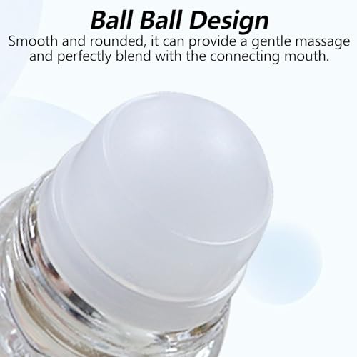 Empty Glass Roller Bottles 2 Pcs Black Clear Empty Glass Essential Oil Roller Bottles Empty Refillable Roll on Glass Bottles with Refillable Containers Tools and Accessories (30ML)3