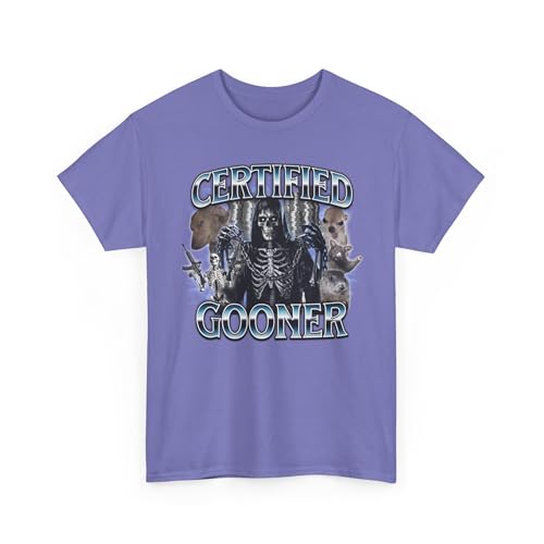 Funny Certified Gooner, Unhinged Tee, Cringe Internet Humor, Edgy Streetwear Gift, Viral Twitter Meme Shirt, Screaming Possum Violet