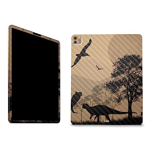 Image of MightySkins Carbon Fiber Skin Compatible With Apple iPad Pro 12.9 inch M2 6th Gen (2022) Full Wrap Kit - Mass Extinction | Protective Durable Textured Carbon Fiber Finish | Easy To Apply | Made in the USA