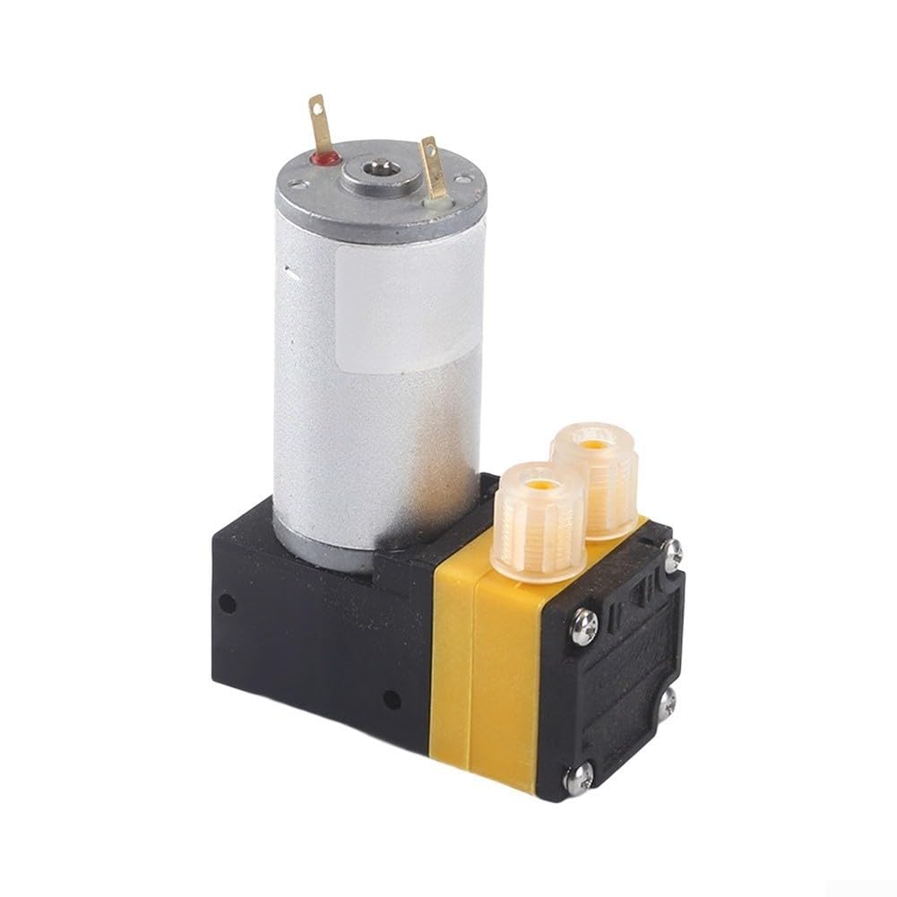 Mini Membranpumpe 24V Selbstansaugend für Gasprobenahme - Leise Kolbenpumpe aus Aluminium für Labor & Industrie 7x10x4cm