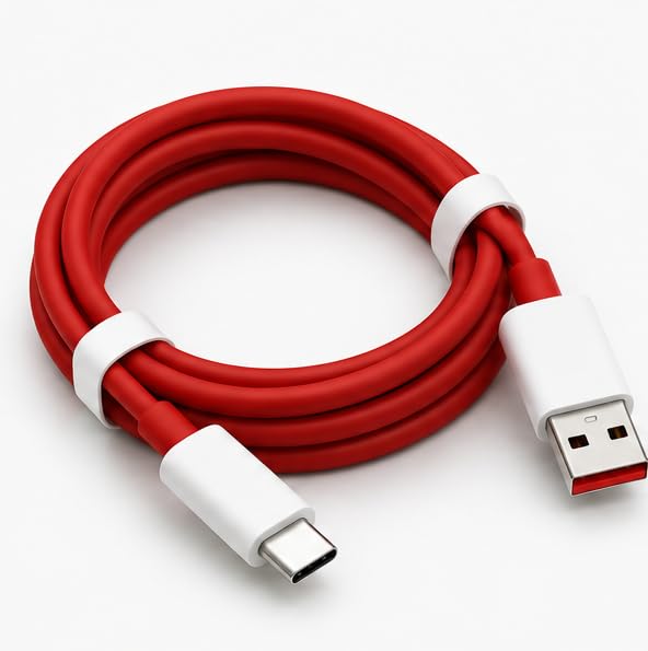 Image of AINE 120W Type C to USB Cable Ultra-Fast | For One Plus 13,13s,13r,12,12r,11,11r,10,10r,10t,10pro,9,9rt,9r,9pro,8,8t,7t,7pro, Nord 5,CE5,CE4,CE3,CE2lite,4,3,2,2T | SuperVOOC | Original Fast Charging
